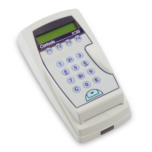 Cartadis TCRS magnetic card reader connected to a payment station enables the payment of prints by using a Cartadis magnetic card