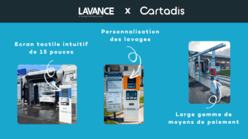 Cartadis - Borne de paiement Cubix : la nouvelle borne de paiement connectée qui révolutionne le lavage auto, en partenariat avec Lavance - X