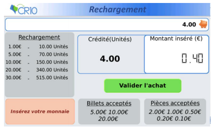 Cartadis - Distributeur de cartes, création et rechargement de comptes pour le paiement des copies, impressions et scans - cr10 recharge