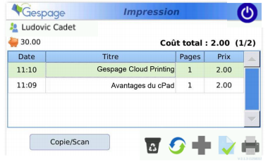 Cartadis - Terminal à écran tactile de contrôle d’accès et de gestion d’imprimantes et de multifonctions - impression fr cpad