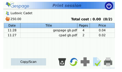 Touch screen terminal for printers and MFPs