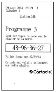 Cartadis - Terminal de rechargement de cartes privatives et d’émission de codes pour borne de paiement de lavages - tlc6n fr facture